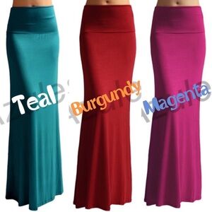 51Twenty Women's Maxi Skirt in Burgundy
